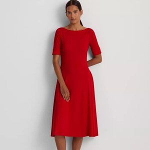 Ralph Lauren Stretch Cotton Midi Dress